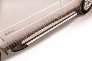 Slitkoff AL-SYK004 пороги алюминиевые "Luxe Silver" 1700 серебристые SsangYong Kyron