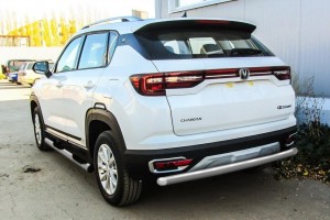 Slitkoff CHANCS35P-006S защита заднего бампера d57 серебристая Changan CS35 Plus (2019)