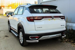 Slitkoff CHANCS35P-009S защита заднего бампера уголки d57 серебристые Changan CS35 Plus (2019)