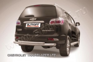 Slitkoff CHTB12-010 защита заднего бампера d76+ d57 двойная Chevrolet Trailblazer (2012)