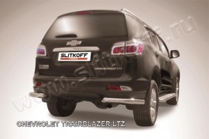 Slitkoff CHTB12-015 защита заднего бампера уголки d76 Chevrolet Trailblazer (2012)