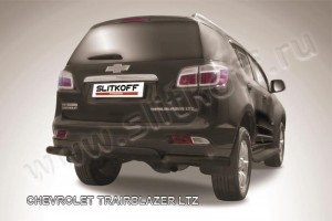 Slitkoff CHTB12-015B защита заднего бампера уголки d76 черные Chevrolet Trailblazer (2012)