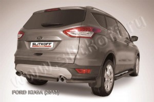 Slitkoff FKG13-008B защита заднего бампера d57 черная Ford Kuga (2013)