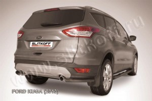 Slitkoff FKG13-009B защита заднего бампера уголки d57 черные Ford Kuga (2013)