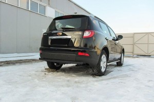 Slitkoff GAFX71614B защита заднего бампера d57 радиусная черная Geely Emgrand X7 (2016)