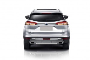 Slitkoff GEAT-008 защита заднего бампера d57 короткая Geely Atlas