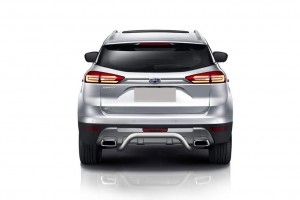 Slitkoff GEAT07S защита заднего бампера d57 "скоба" серебристая Geely Atlas