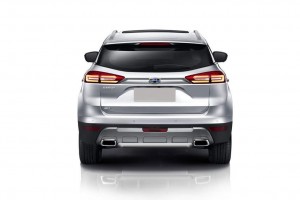 Slitkoff GEAT09S защита заднего бампера d57 короткая серебристая Geely Atlas
