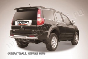 Slitkoff GWHN012 защита заднего бампера d57+ d57 двойная Great Wall Hover 2008