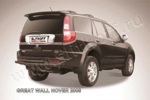 Slitkoff GWHN012B защита заднего бампера d57+ d57 двойная черная Great Wall Hover 2008