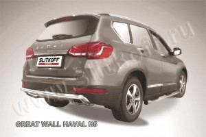 Slitkoff HavH6008 защита заднего бампера d57 Haval H6