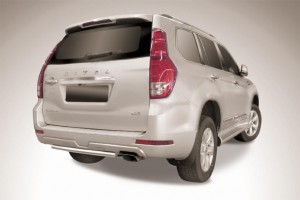 Slitkoff HavH9-17-008 защита заднего бампера d57 короткая Haval H9 (2017)
