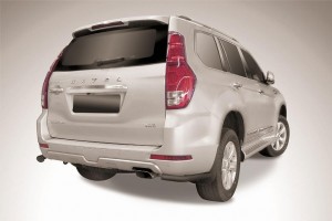 Slitkoff HavH9-17-009B защита заднего бампера уголки d57 черные Haval H9 (2017)