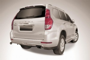 Slitkoff HavH9-17-010B защита заднего бампера уголки d76 черные Haval H9 (2017)