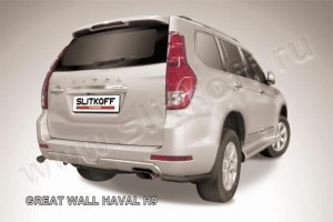 Slitkoff HavH9009B защита заднего бампера уголки d57 черные Haval H9