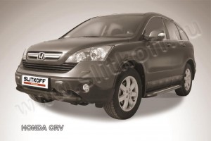 Slitkoff HCRV003B защита переднего бампера d57+ d57 двойная черная Honda CR-V (2009)