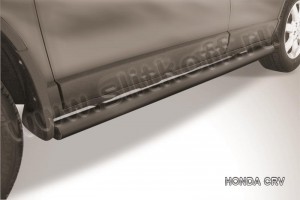 Slitkoff HCRV007B защита порогов d76 труба черная Honda CR-V (2009)