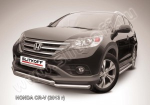 Slitkoff HCRV13-001 защита переднего бампера d76+ d57 двойная Honda CR-V (2013) (2L)