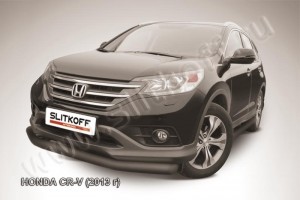 Slitkoff HCRV13-002B защита переднего бампера d76 черная Honda CR-V (2013) (2L)