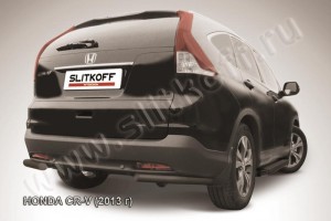 Slitkoff HCRV13-011B защита заднего бампера уголки d57 черные Honda CR-V (2013) (2L)