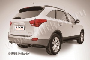 Slitkoff Hi55-005B защита заднего бампера уголки d57 черные Hyundai ix-55