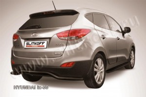 Slitkoff Hix35-008B защита заднего бампера d57 "волна" черная Hyundai ix-35