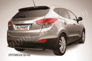 Slitkoff Hix35-009B защита заднего бампера d57 черная Hyundai ix-35
