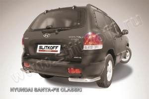 Slitkoff HSFT015 защита заднего бампера уголки d57 Hyundai Santa Fe Classic (Таганрог)