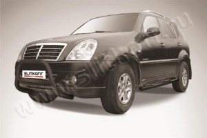 Slitkoff SSR004B кенгурятник d57 низкий черный SsangYong Rexton (2010)