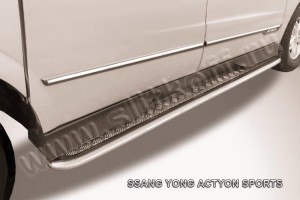 Slitkoff SYAS007 защита порогов d57 с листом SsangYong Actyon Sport (2013)
