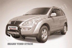 Slitkoff SYK002B кенгурятник низкий d76 черный SsangYong Kyron
