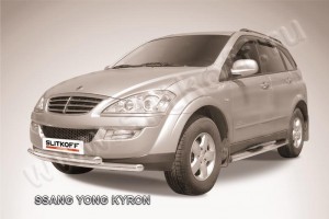 Slitkoff SYK009 защита переднего бампера d57+ d57 двойная SsangYong Kyron