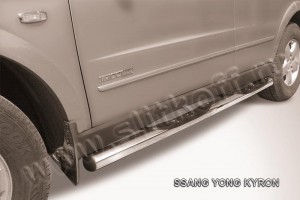 Slitkoff SYK011 защита порогов d76 с проступями SsangYong Kyron