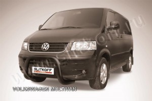 Slitkoff VWM001B кенгурятник d76 низкий "мини" черный Volkswagen Multivan