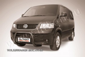 Slitkoff VWM002B кенгурятник d57 низкий "мини" черный Volkswagen Multivan