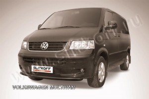 Slitkoff VWM004B защита переднего бампера d57 черная Volkswagen Multivan