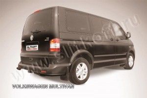 Slitkoff VWM005B защита заднего бампера уголки d57 черные Volkswagen Multivan