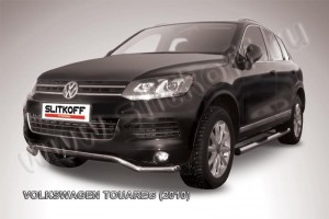 Slitkoff VWTR-001 защита переднего бампера d57 "волна" Volkswagen Touareg (2010)