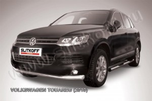 Slitkoff VWTR-003 защита переднего бампера d76 Volkswagen Touareg (2010)