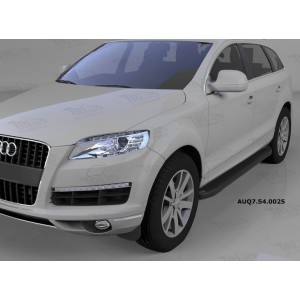 Can Otomotiv AUQ7.54.0025 пороги алюминиевые (Sapphire Black) Audi Q7 (2009-2015) (нагр. до 40 кг.)