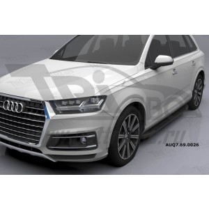 Can Otomotiv AUQ7.69.0026 (A) пороги алюминиевые (Corund Black) Audi Q7 (2015-) с панорамной крышей