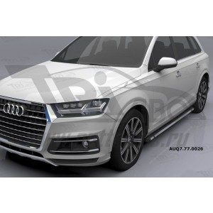 Can Otomotiv AUQ7.77.0026 (A) пороги алюминиевые (Emerald Black) Audi Q7 (2015-) с панорамной крышей