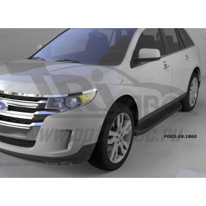 Can Otomotiv FOED.69.1860 пороги алюминиевые (Corund Black) Ford Edge (2014-)