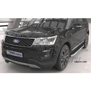 Can Otomotiv FOEX.47.1969 пороги алюминиевые (Alyans) Ford Explorer (2011-2013 / 2013-/ 2015-)
