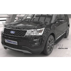 Can Otomotiv FOEX.54.1969 пороги алюминиевые (Sapphire Black) Ford Explorer (2011-)