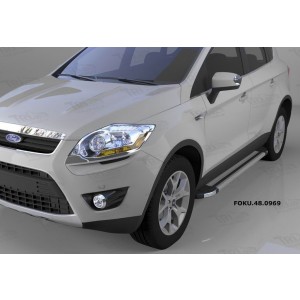 Can Otomotiv FOKU.48.0969 пороги алюминиевые (Brillant) Ford Kuga (2008-2013) (серебр)