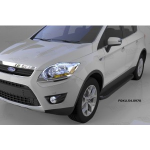 Can Otomotiv FOKU.54.0970 пороги алюминиевые (Sapphire Black) Ford Kuga (2008-2013)