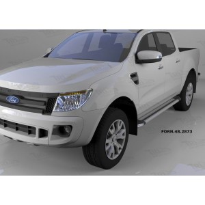 Can Otomotiv FORN.48.2873 пороги алюминиевые (Brillant) Ford Ranger (2012-) (серебр)