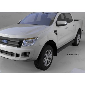 Can Otomotiv FORN.54.1971 пороги алюминиевые (Sapphire Black) Ford Ranger (2012-) 4 дв