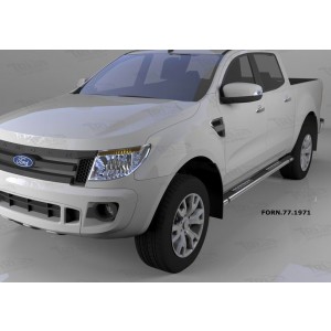 Can Otomotiv FORN.77.1971 пороги алюминиевые (Emerald Black) Ford Ranger (2012-)